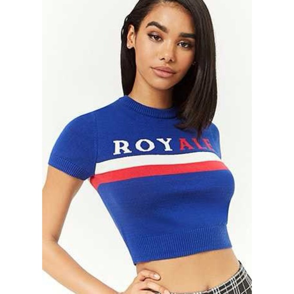 Forever21 Royals Knitted Crop Top